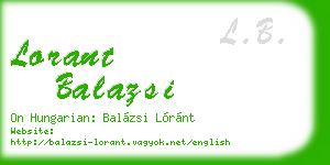 lorant balazsi business card